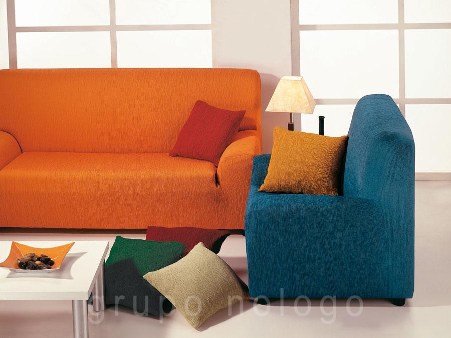 de 70 a 100 Cm. Color Azul JM Textil Funda de sofá elástica Portitxol Tamaño 1 Plaza 